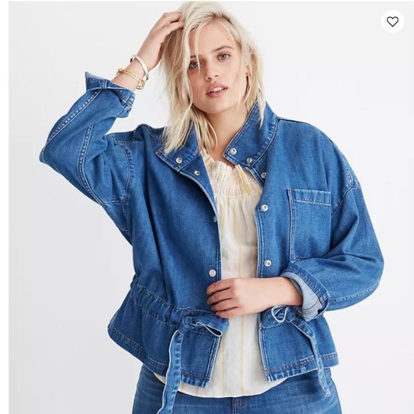 Madewell Denim Southlake Military Jacket Size Medium
